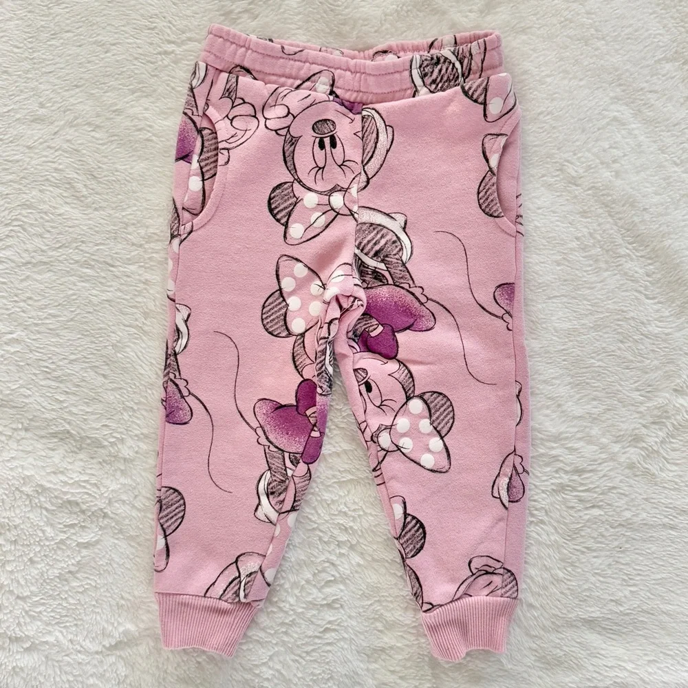 Disney Minnie Mouse Sweatshirt Jogger Set Pink Size 2T